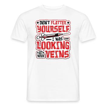 Ne pas flatter - T-shirt homme - blanc - Devant - AI Model Male 178 dark (178cm)