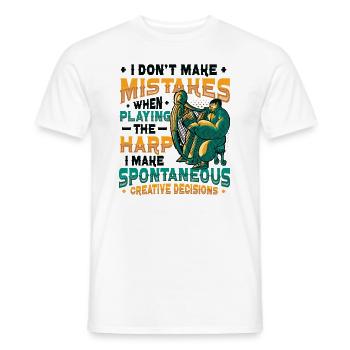Harfenspieler, Harfenspielerin, Harfe - Männer T-Shirt - Weiß - Vorne - AI Model Male 178 dark (178cm)
