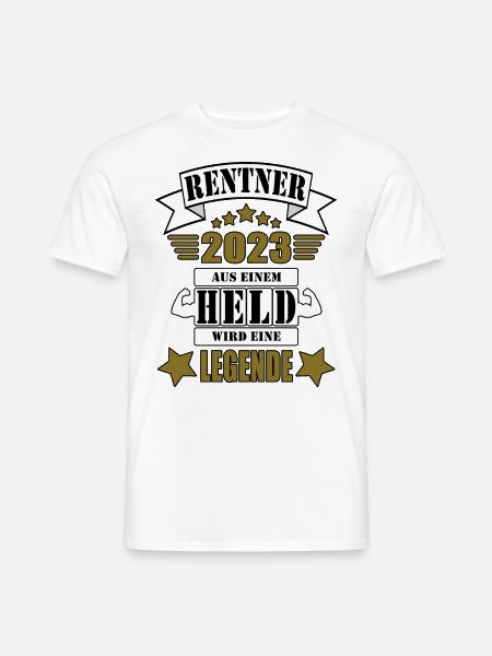 Rentner 2023 vom Held zur Legende - Männer T-Shirt - Weiß
