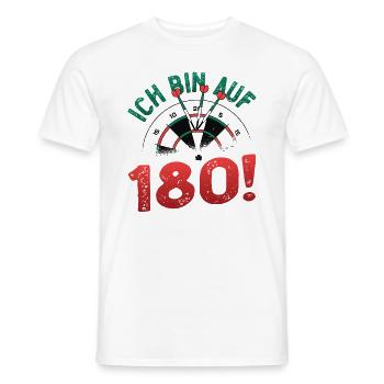 Ich Bin Auf 180, Dartspieler - Männer T-Shirt - Weiß - Vorne - AI Model Male 178 dark (178cm)