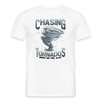 Die Jagd Nach Tornados Lässt Mich Lebendig Fühlen - Männer T-Shirt - Weiß - Vorne - AI Model Male 178 dark (178cm)