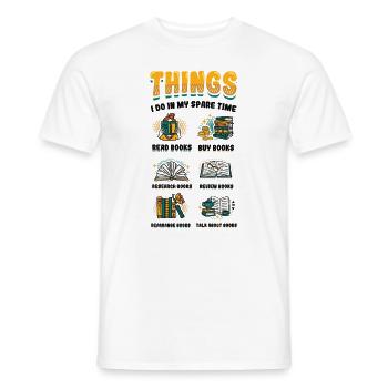 Amateurs de livres, Lecture, Livres, Accro - T-shirt homme - blanc - Devant - AI Model Male 178 dark (178cm)