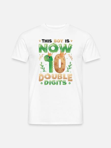 Dieser Junge Ist Jetzt 10, Zweistellig - Männer T-Shirt - Weiß