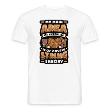 Funny Yarn Lover, Häkeln - Männer T-Shirt - Weiß - Vorne - AI Model Male 178 dark (178cm)