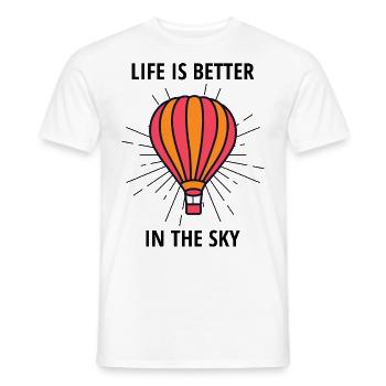 Hot Air Ballooning Hopper Balloon Pilot Balloonist - Men's T-Shirt - white - Front - AI Model Male 178 dark (178cm)