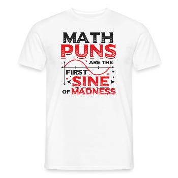 Professeur de mathématiques, étudiant en mathématiques, jeux de mots mathématiques - T-shirt homme - blanc - Devant - AI Model Male 178 dark (178cm)