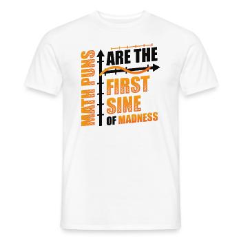 Professeur de mathématiques, étudiant en mathématiques, jeux de mots mathématiques - T-shirt homme - blanc - Devant - AI Model Male 178 dark (178cm)