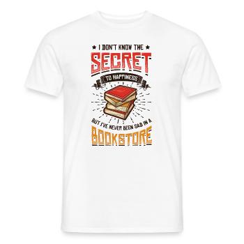 Bookseller, librarian, book lover - Men's T-Shirt - white - Front - AI Model Male 178 dark (178cm)