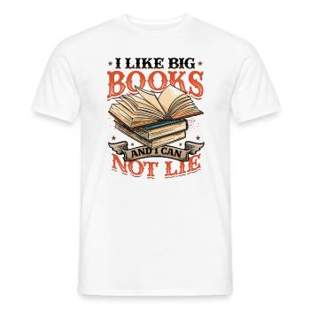 I like big books and I can't lie - Men's T-Shirt - white - Front - AI Model Male 178 dark (178cm)