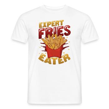 Expert for French fries - Men's T-Shirt - white - Front - AI Model Male 178 dark (178cm)
