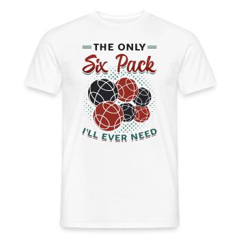 Le seul pack de six dont j’aurai besoin - T-shirt homme - blanc - Devant - AI Model Male 178 dark (178cm)