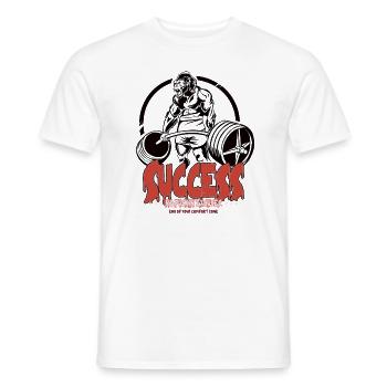GYM No Excuses Body Building Fitness Gorilla - Men's T-Shirt - white - Front - AI Model Male 178 dark (178cm)