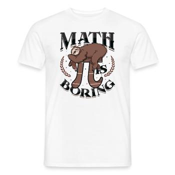 Math is boring, sloth sleeps on pi - Men's T-Shirt - white - Front - AI Model Male 178 dark (178cm)