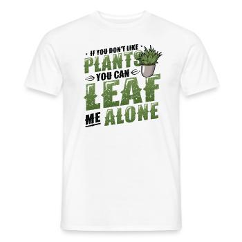 Leaf Me Alone, plant lover - Men's T-Shirt - white - Front - AI Model Male 178 dark (178cm)
