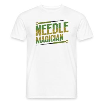 Magicien de l’aiguille, acupuncteur - T-shirt homme - blanc - Devant - AI Model Male 178 dark (178cm)