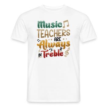 Music teachers are always flying high - Men's T-Shirt - white - Front - AI Model Male 178 dark (178cm)