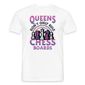 Damen Beherrschen Nicht Nur Die Schachbretter - Männer T-Shirt - Weiß - Vorne - AI Model Male 178 dark (178cm)