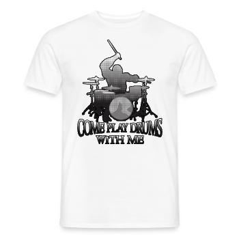 Drummer Gorlira Funny - Männer T-Shirt - Weiß - Vorne - AI Model Male 178 dark (178cm)
