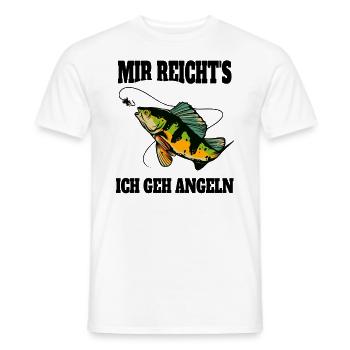 Lustige Angler Sprüche Mir reichts ich gehe Angeln - Männer T-Shirt - Weiß - Vorne - AI Model Male 178 dark (178cm)