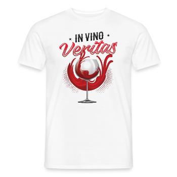 In Vino Veritas, amateurs de vin, dégustation de vin - T-shirt homme - blanc - Devant - AI Model Male 178 dark (178cm)