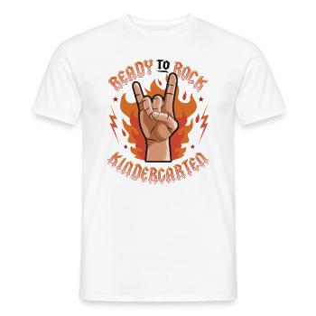 Ready To Rock Kindergarten, First Day - Men's T-Shirt - white - Front - AI Model Male 178 dark (178cm)