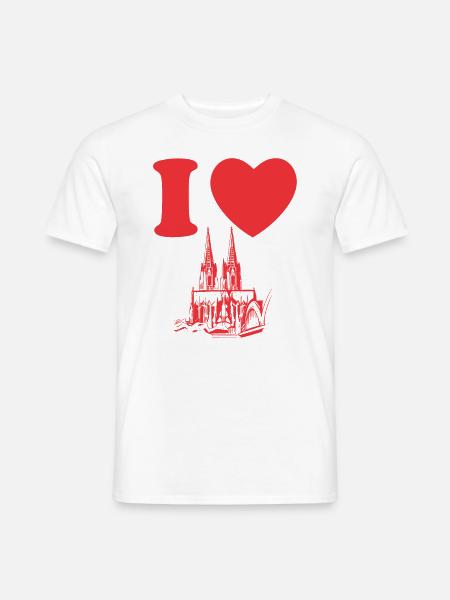 I love Köln Ich liebe Köln Cologne City Germany - Männer T-Shirt - Weiß