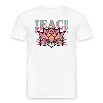 Frieden Lehren - Männer T-Shirt - Weiß - Vorne - AI Model Male 178 dark (178cm)