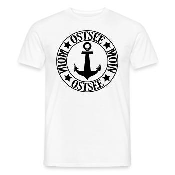 Ostsee mit Anker Moin - Männer T-Shirt - Weiß - Vorne - AI Model Male 178 dark (178cm)