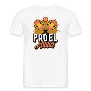 Padel-süchtiger, Padel-tennis - Männer T-Shirt - Weiß - Vorne - AI Model Male 178 dark (178cm)