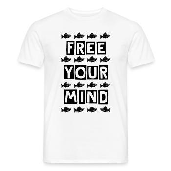 LIBÉREZ VOTRE - T-shirt homme - blanc - Devant - AI Model Male 178 dark (178cm)