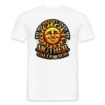 Funny Pun Son Sun Humorous Sayings - Men's T-Shirt - white - Front - AI Model Male 178 dark (178cm)
