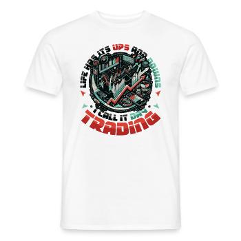 Aktien Börse Trading Chart - Lustiges Daytrader - Männer T-Shirt - Weiß - Vorne - AI Model Male 178 dark (178cm)