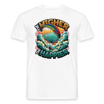 Skydiving Parachute Skydiving Paragliding - Men's T-Shirt - white - Front - AI Model Male 178 dark (178cm)