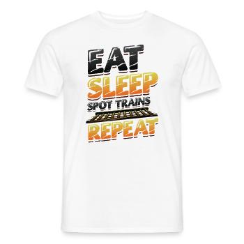 Trainspotting Train Lovers Trains - T-shirt homme - blanc - Devant - AI Model Male 178 dark (178cm)