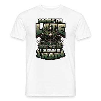 Trainspotting Train Lovers Trains - T-shirt homme - blanc - Devant - AI Model Male 178 dark (178cm)