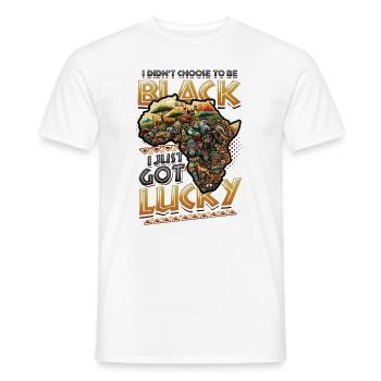 African American Black History - Men's T-Shirt - white - Front - AI Model Male 178 dark (178cm)