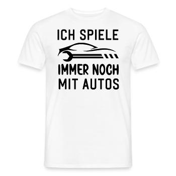 Ich spiele immer noch mit Autos KFZ Auto Sprüche - Männer T-Shirt - Weiß - Vorne - AI Model Male 178 dark (178cm)
