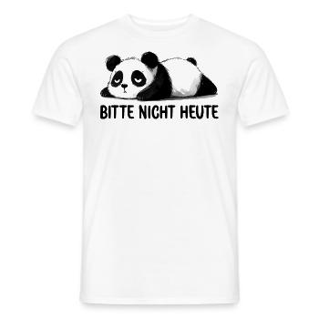 Bitte nicht Heute ein faules Panda Bär - Männer T-Shirt - Weiß - Vorne - AI Model Male 178 dark (178cm)
