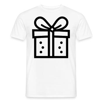 Boite icon de cadeau - T-shirt homme - blanc - Devant - AI Model Male 178 dark (178cm)
