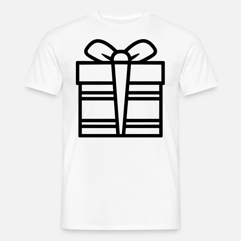 Kleine Geschenkbox - Männer T-Shirt - Weiß