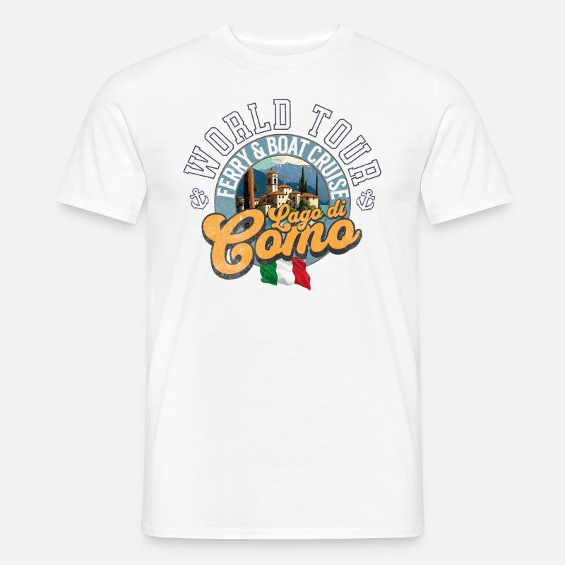 Bootsfahrt Lago di Como - Männer T-Shirt - Weiß