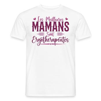 The best moms are occupational therapists - Men's T-Shirt - white - Front - AI Model Male 178 dark (178cm)