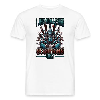 Ich Mag Einfach Skorpione - Männer T-Shirt - Weiß - Vorne - AI Model Male 178 dark (178cm)