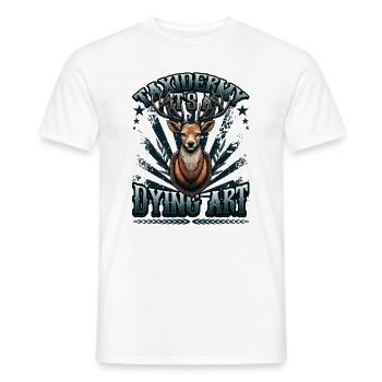 Taxidermy It's A Dying Art Hirschmotiv - Männer T-Shirt - Weiß - Vorne - AI Model Male 178 dark (178cm)