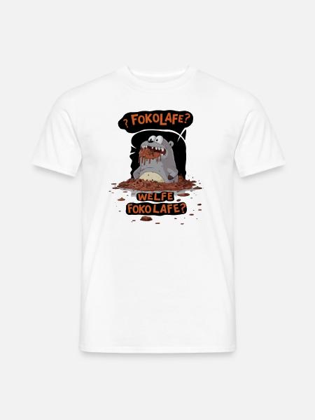 Schokomonster Fokolafe? Welfe Fokolafe? Schokolade - Männer T-Shirt - Weiß