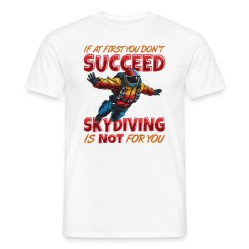 Lustiges Fallschirmspringer - Männer T-Shirt - Weiß - Vorne - AI Model Male 178 dark (178cm)