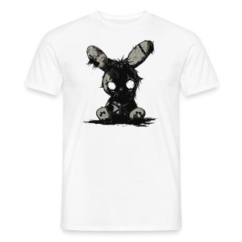 Mignon lapin effrayant - T-shirt homme - blanc - Devant - AI Model Male 178 dark (178cm)