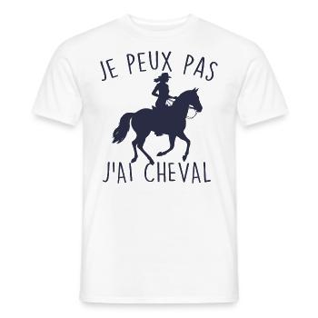 Reiten Ich kann kein Pferd - Männer T-Shirt - Weiß - Vorne - AI Model Male 178 dark (178cm)