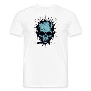 Horreur effrayante Punk Zombie - T-shirt homme - blanc - Devant - AI Model Male 178 dark (178cm)