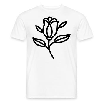 Pink Flower - Men's T-Shirt - white - Front - AI Model Male 178 dark (178cm)